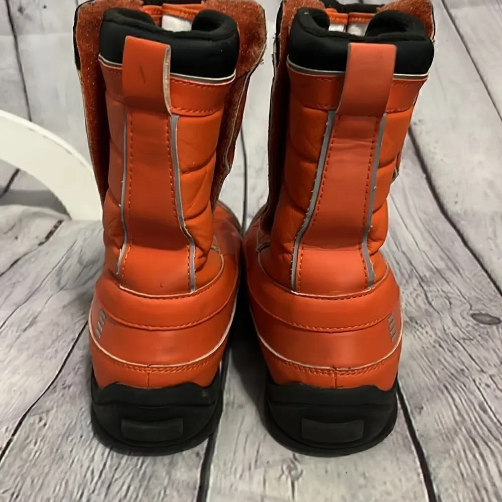 Lands End - Orange Snow Boots - Size 4